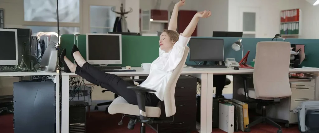 Desk exercises for office workers